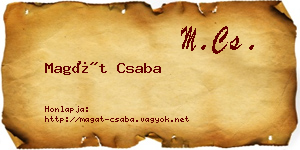 Magát Csaba névjegykártya