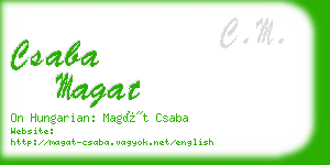 csaba magat business card